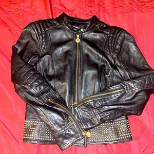 Leather Biker Versace x HM jacket